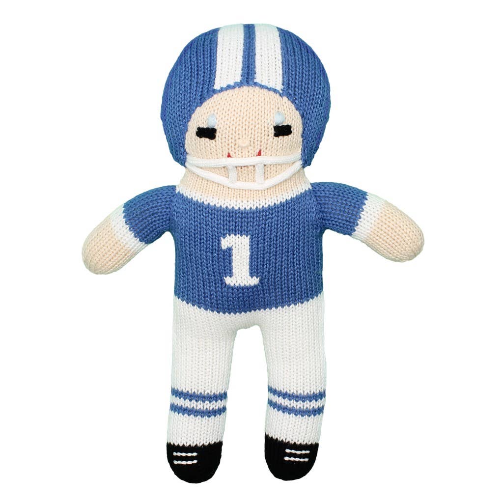 Football Player Knit Dolls: Purple/Gold