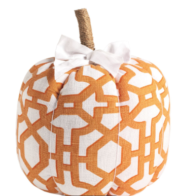 Fabric Topiary Pumpkin