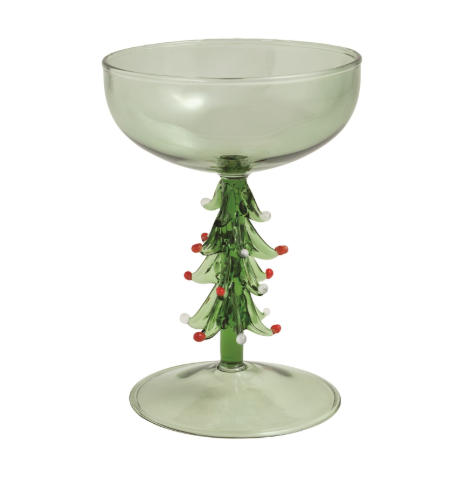 Green Tree Coupe Glass