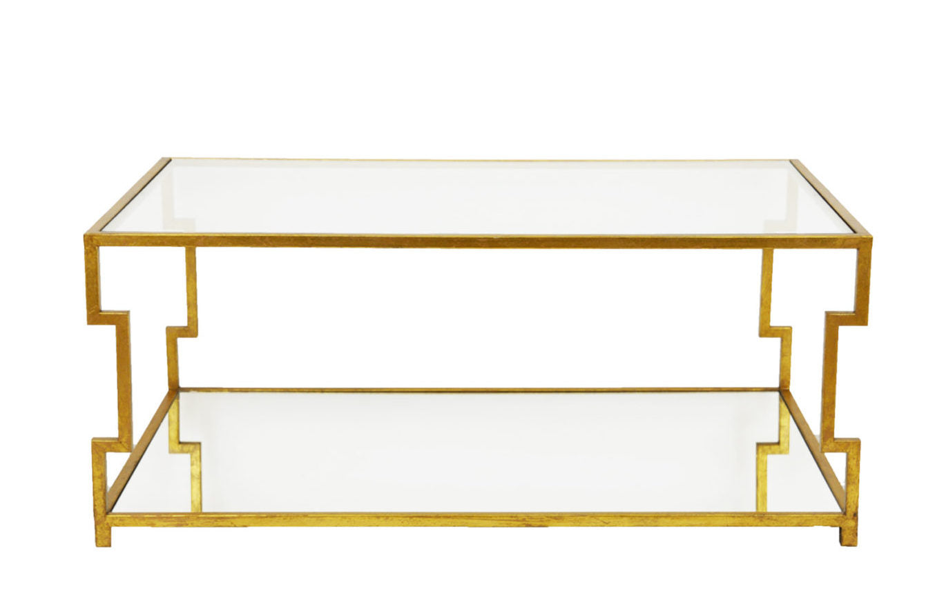 Rectangle Coffee Table with Two Shelves
