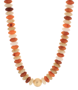 Gold Ball & Rondelle Beaded Necklace