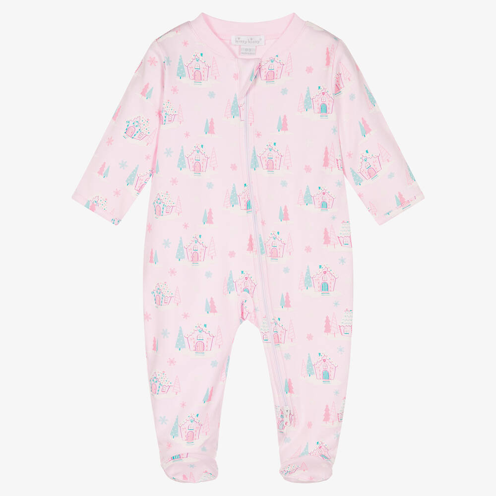 Kissy Kissy Gingerbread Cottages Footie w/ Zip