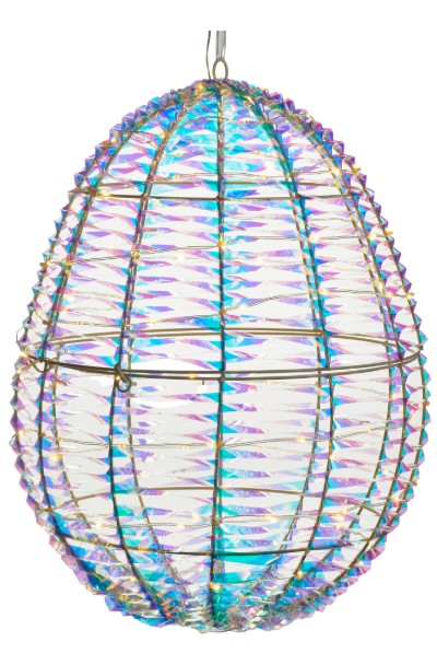 20.5" Lighted Hanging Mylar Eggs