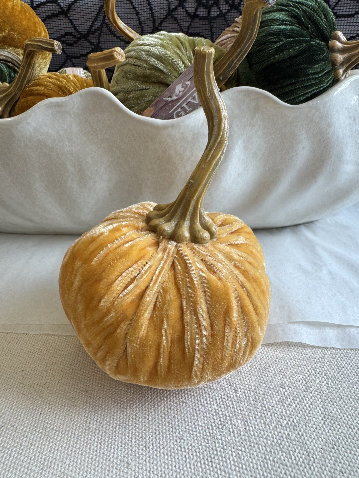 Mini Velvet Pumpkin