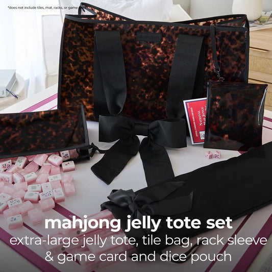 Case-Mate Mahjong Jelly Tote Set - Tortoiseshell Bow