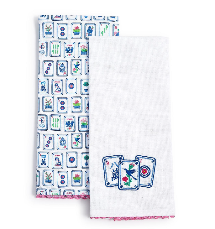 Set of Two Mahjong Dish Towels