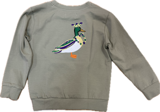 Mardi Gras Duck Embroidered Long Sleeve