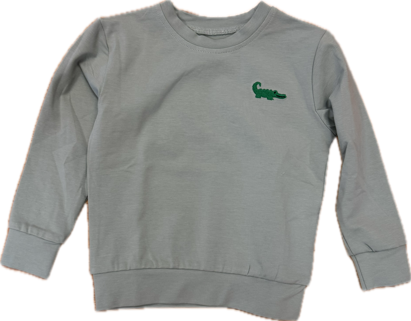 Mardi Gras Gator Embroidered Long Sleeve