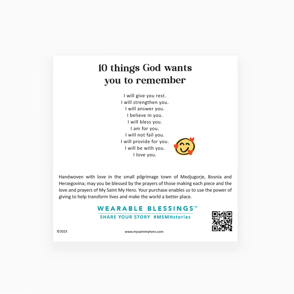 MSMH Pray. Hope. Don't Worry. Bracelet for Kids