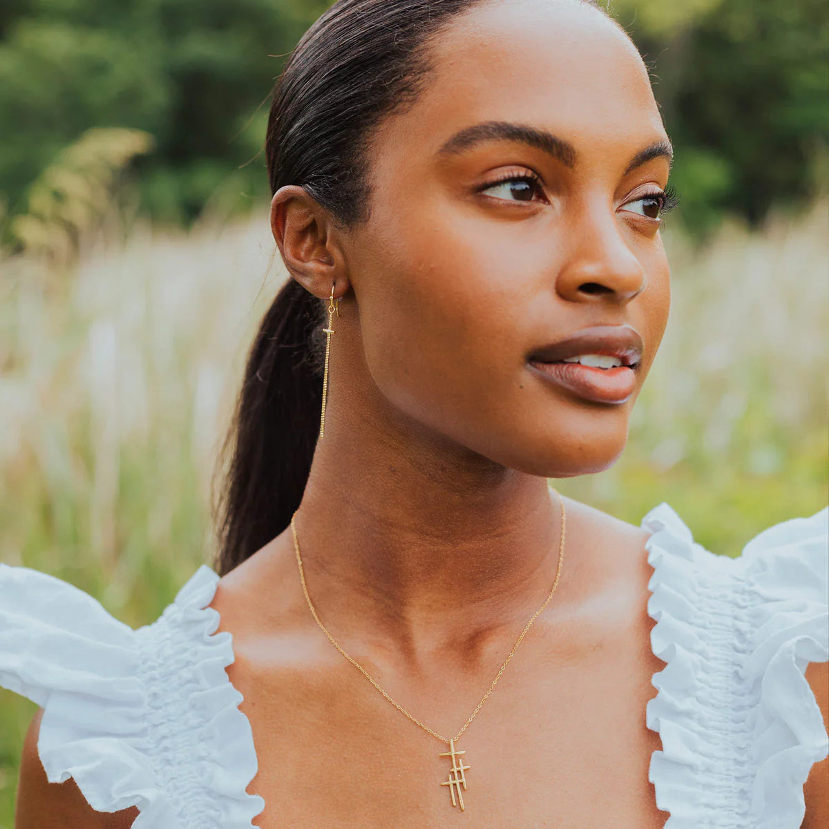 MSMH Faithful Light Three Cross Necklace