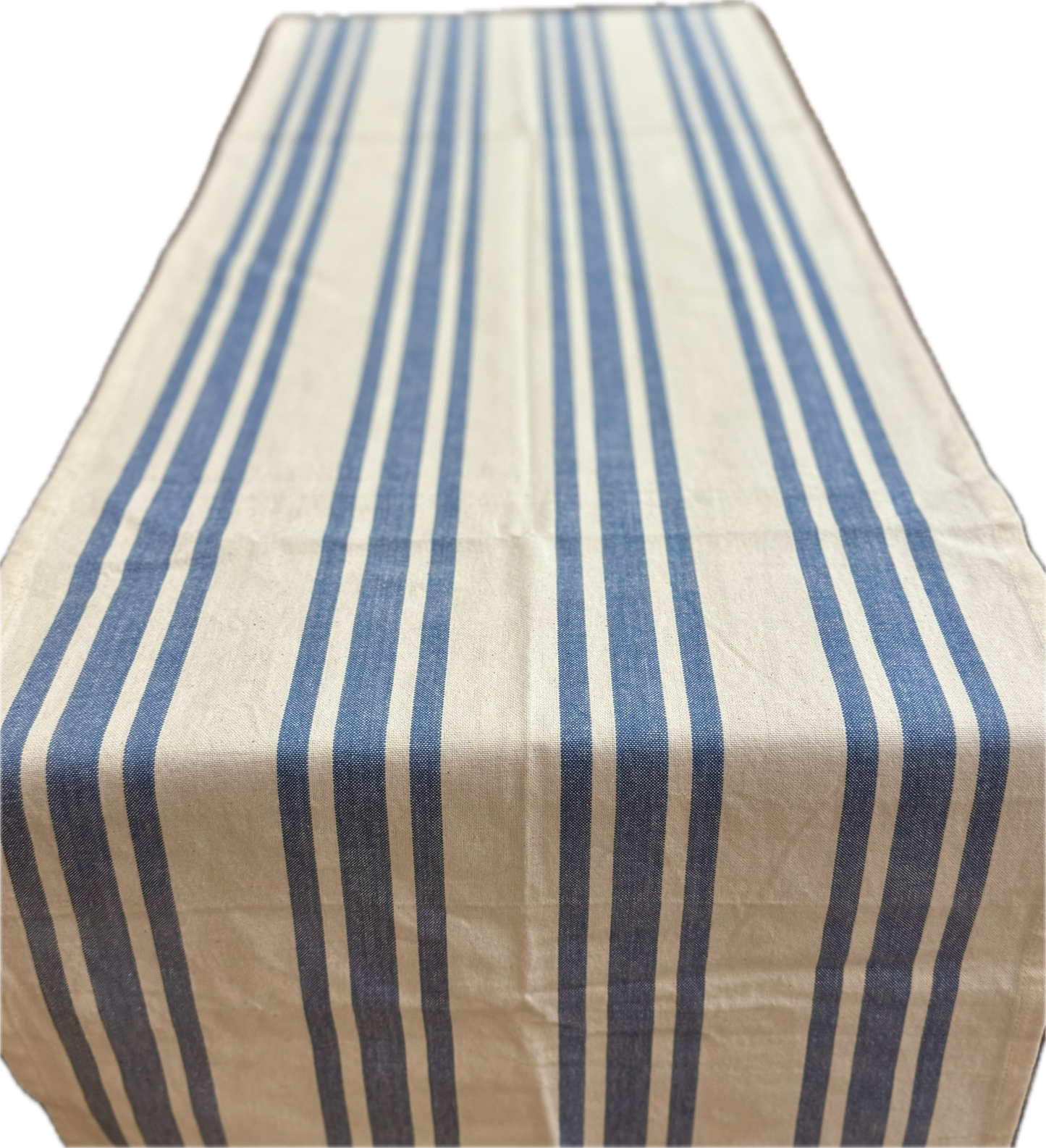 French Blue Striped Table Runner