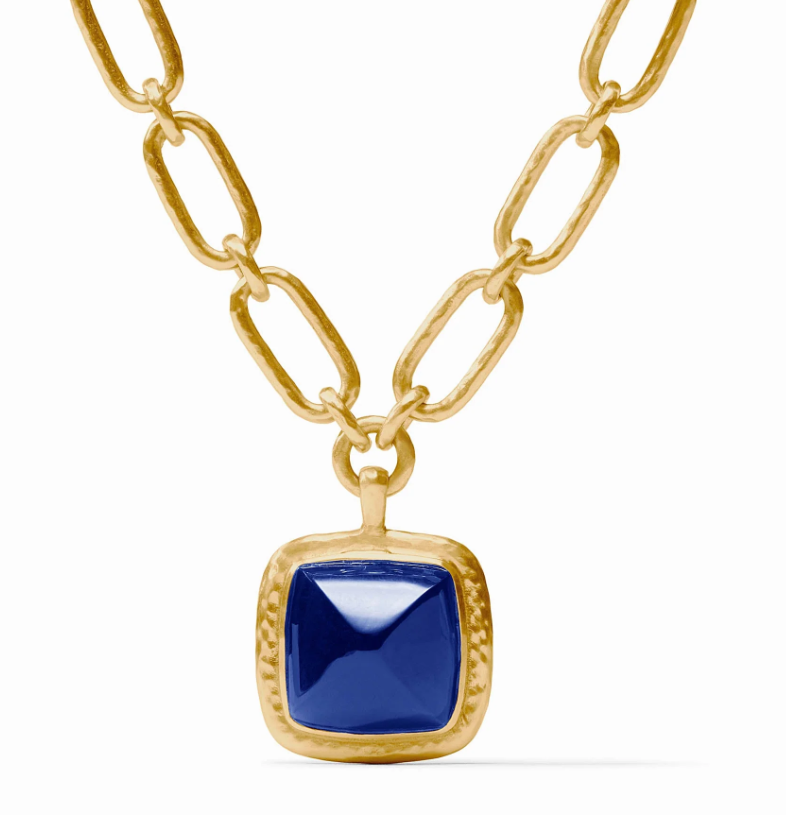 Sahara Statement Necklace Iridescent Sapphire Blue