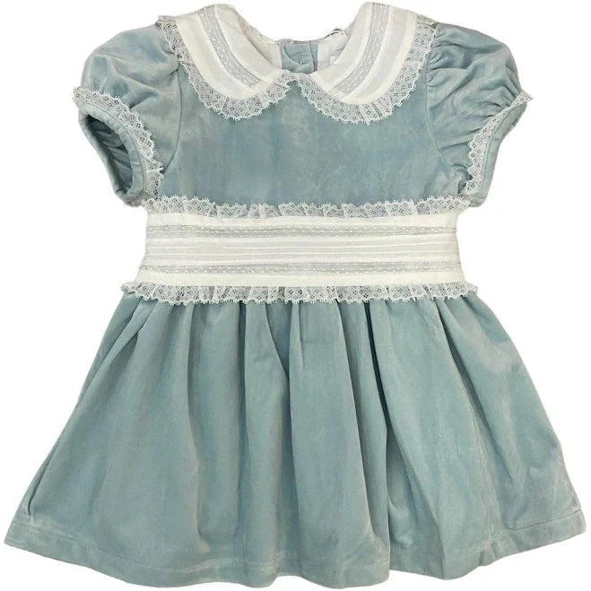 Ice Blue Velvet Dress