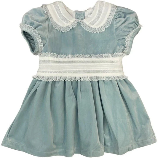 Ice Blue Velvet Dress