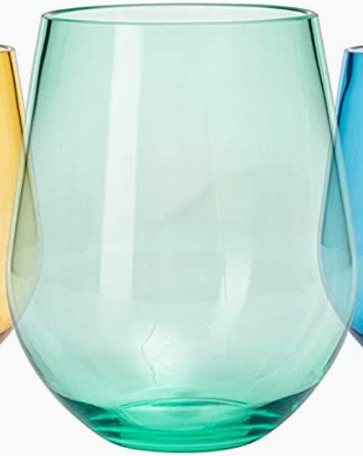 Unbreakable Colored Stemless Wine Glass