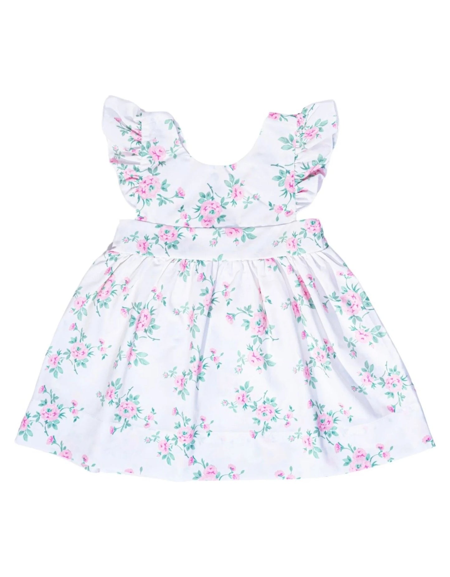 Rose Print Bow Back Dress