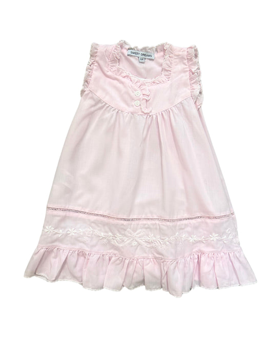 Shadow Stitch Embroidered Bow Gown