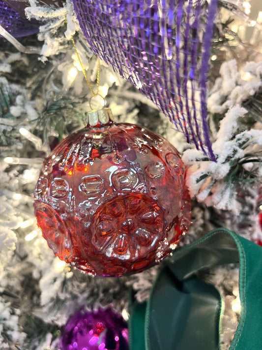 Iridescent Red Ornament