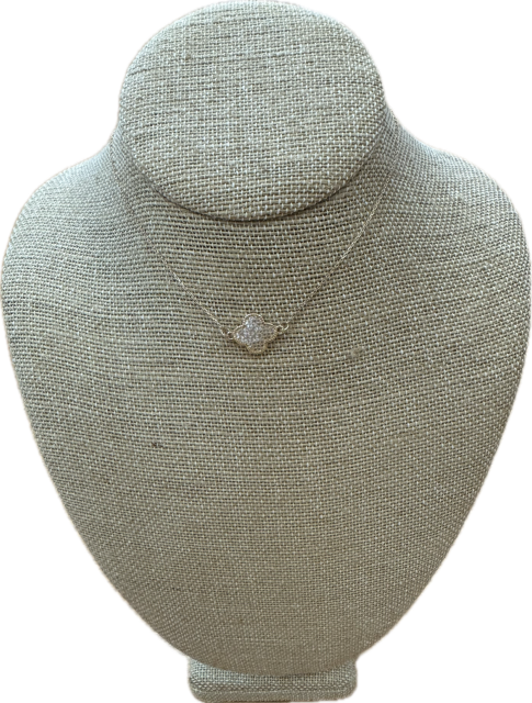 CZ Designer Inspired Clover necklace