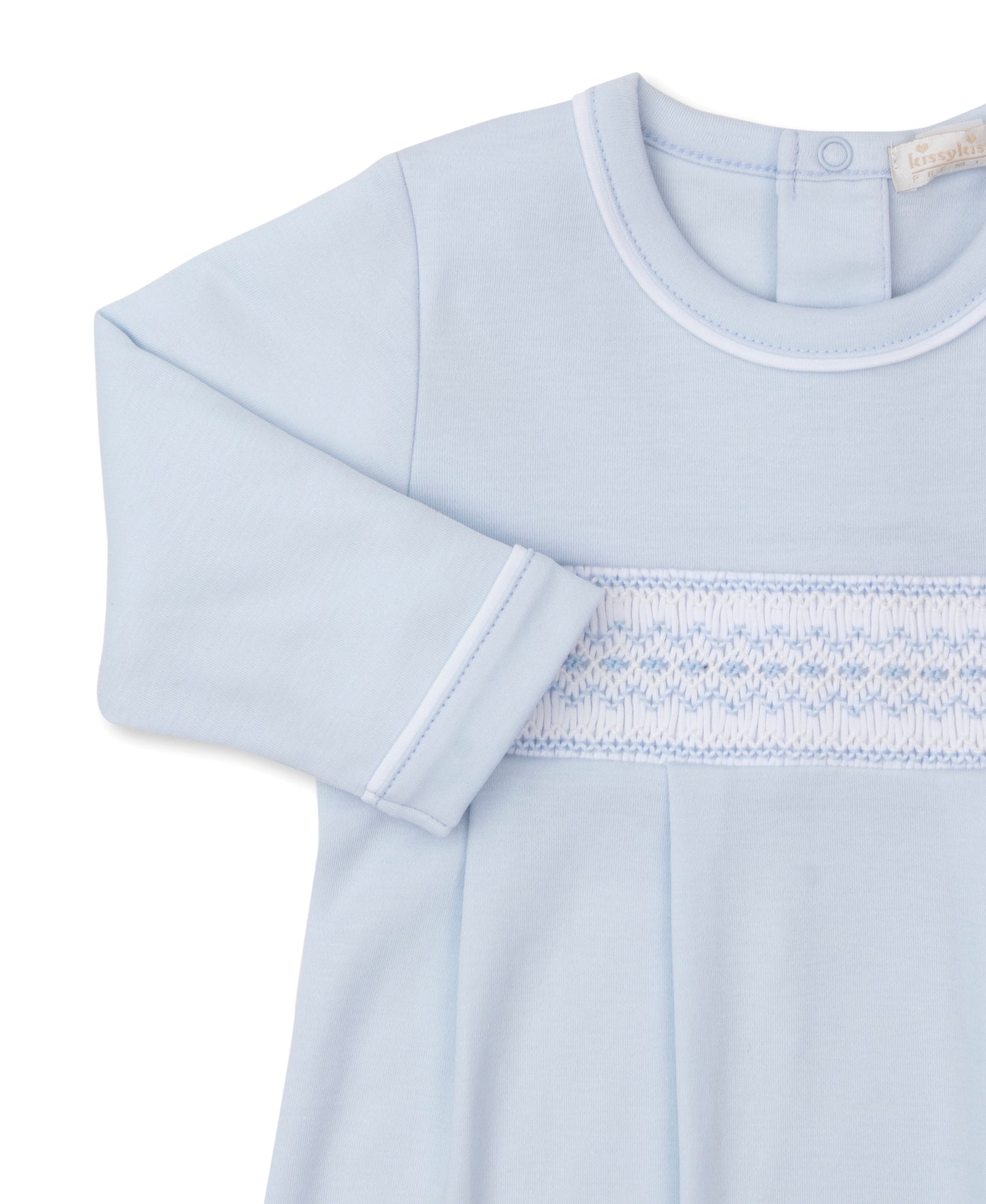 Kissy Kissy Hand Smocked CLB Charmed Sack Gown