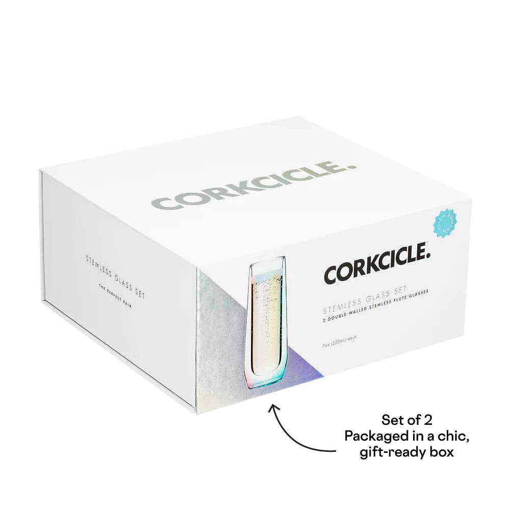 Corkcicle Stemless Flute Glasses (Set of 2)