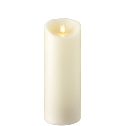 Push Flame Ivory Pillar Candle