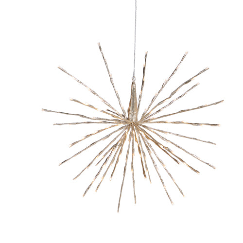 Champagne Starburst w/ Warm White Lights & Remote