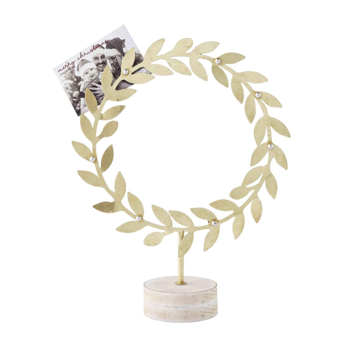 Gold Wreath Card Holder