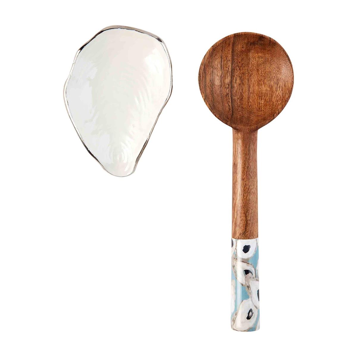 Metal Enamel Oyster Spoon Rest