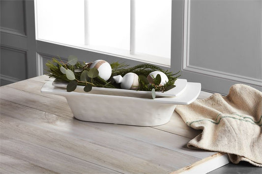 Large White Dough Bowl