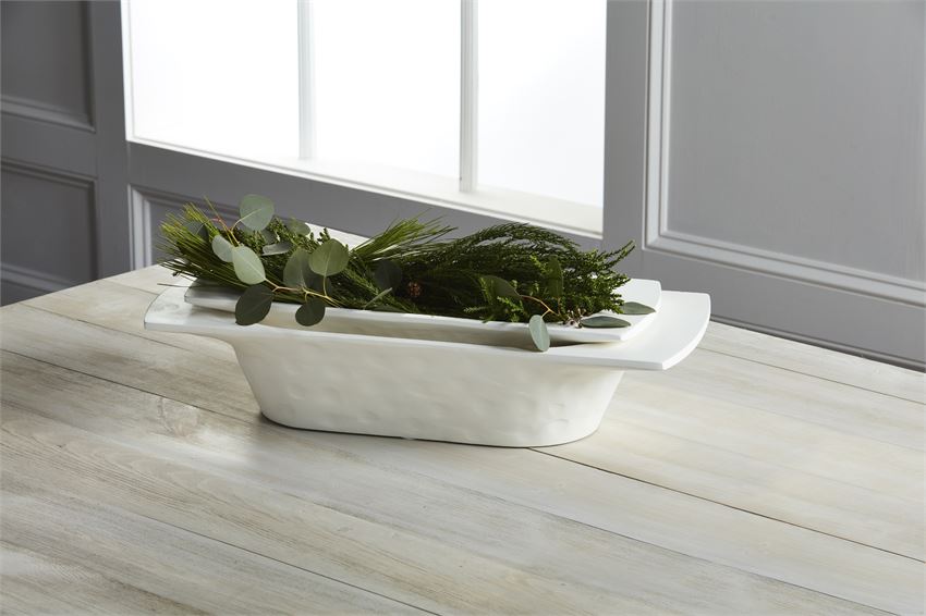 Large White Dough Bowl