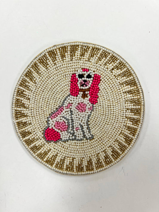 Pink Stapshire Dog Coasters (Set of 2)