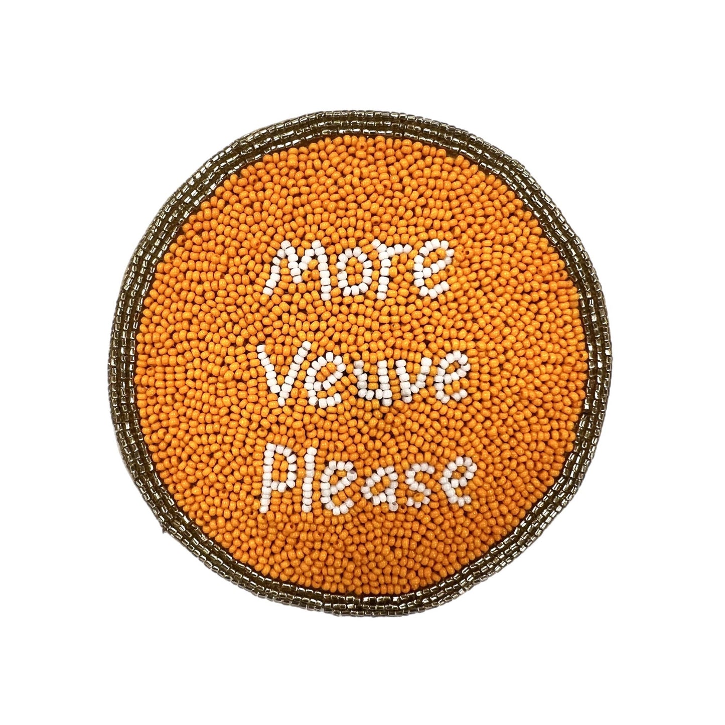 More Veuve Please Beaded Coasters (Set of 2)