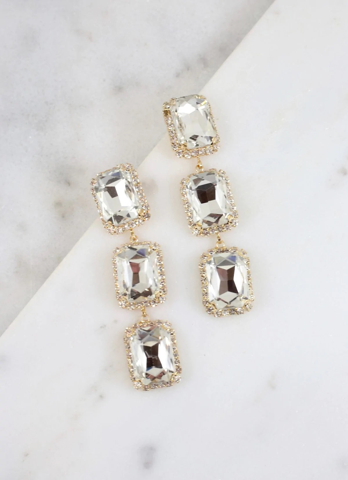 Bradfield CZ and Stone Drop Earring