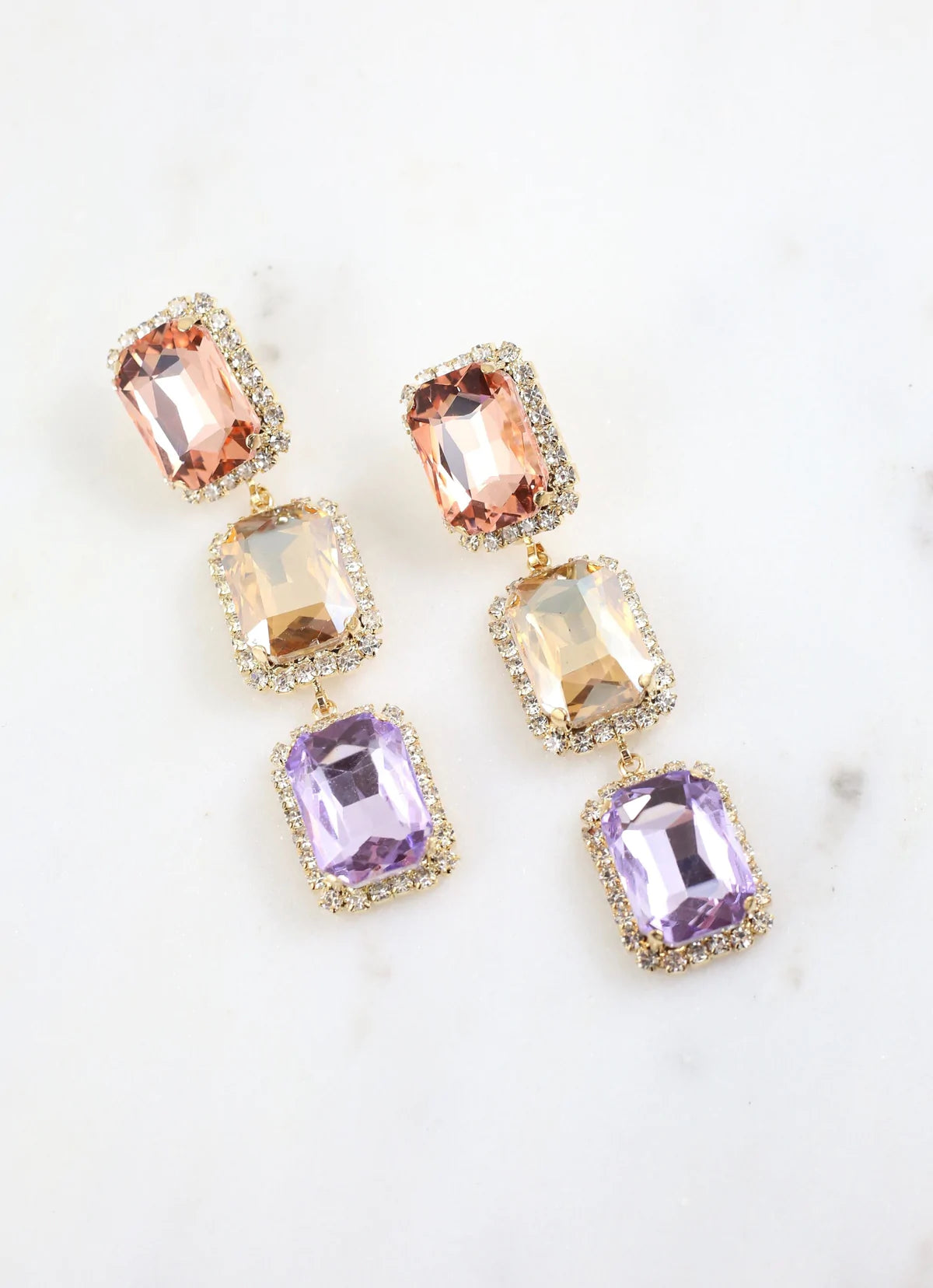 Bradfield CZ and Stone Drop Earring