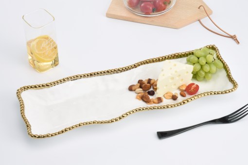 Golden Salerno Long Rectangular Serving Piece