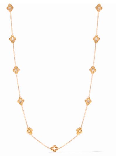 Florentine Demi-Delicate Station Necklace Gold
