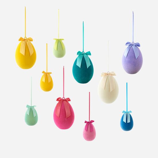 Flocked Hanging Egg Display