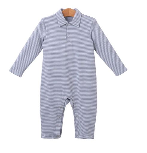 Michael Polo Romper Slate Stripe