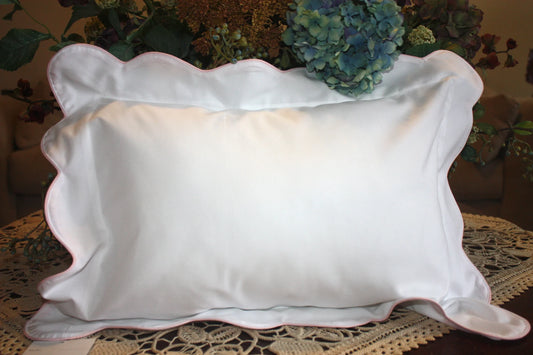 Waves Trim Pillow with Insert (12x16)