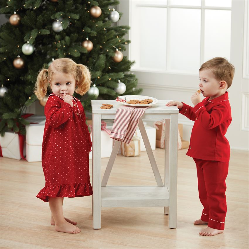 Polka Dot Flannel Gown