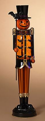 Lighted Metal and Glass Halloween Soldier