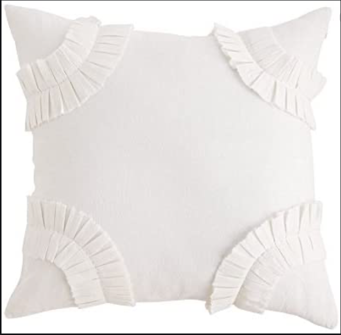 Ivory Ruffle Pillow