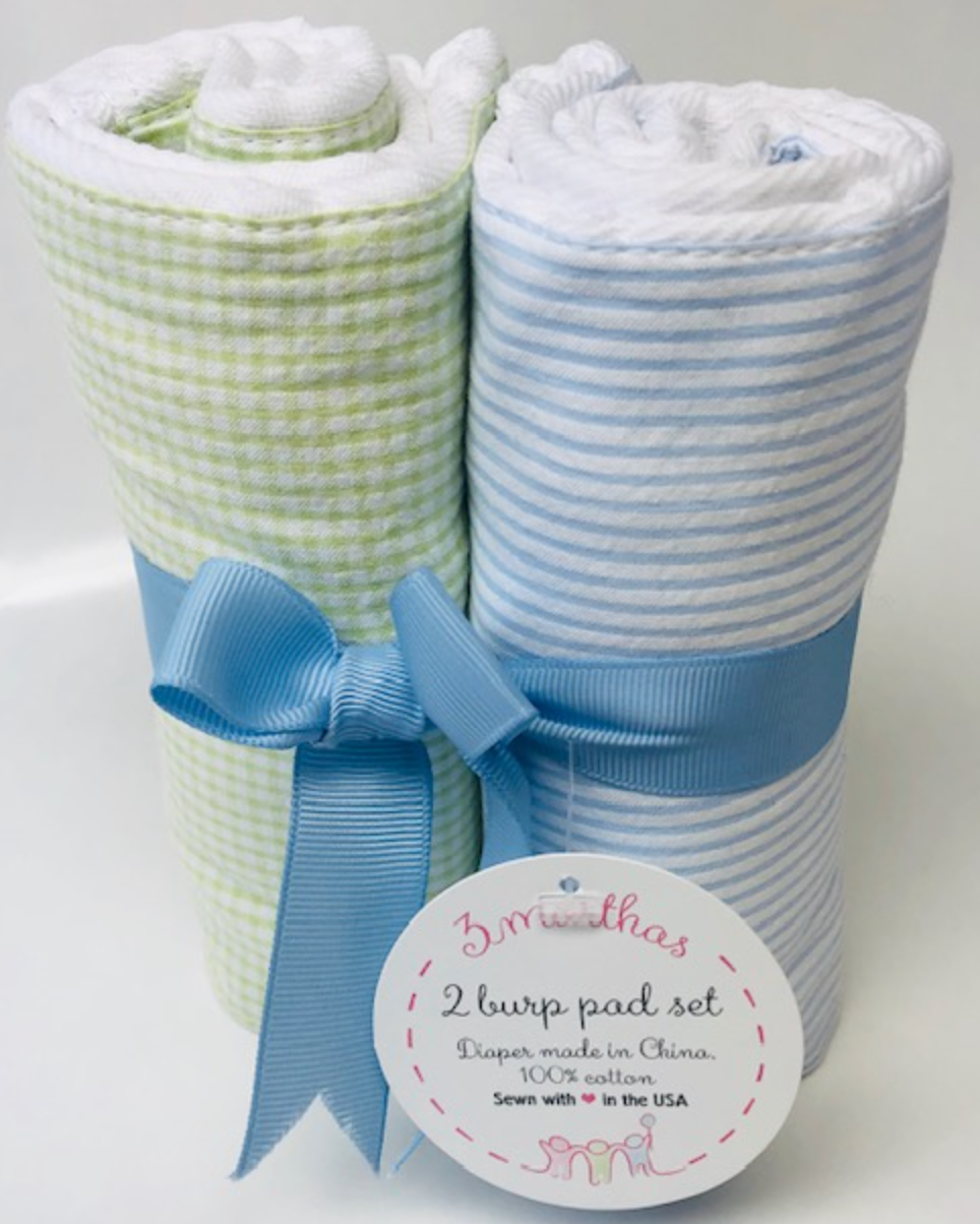 3 Marthas Set Of 2 Burp Cloths