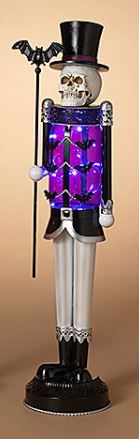 Lighted Metal and Glass Halloween Soldier