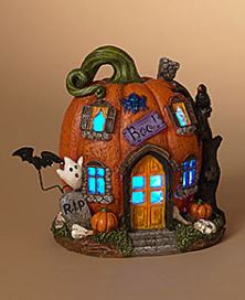 Lighted Halloween Pumpkin House
