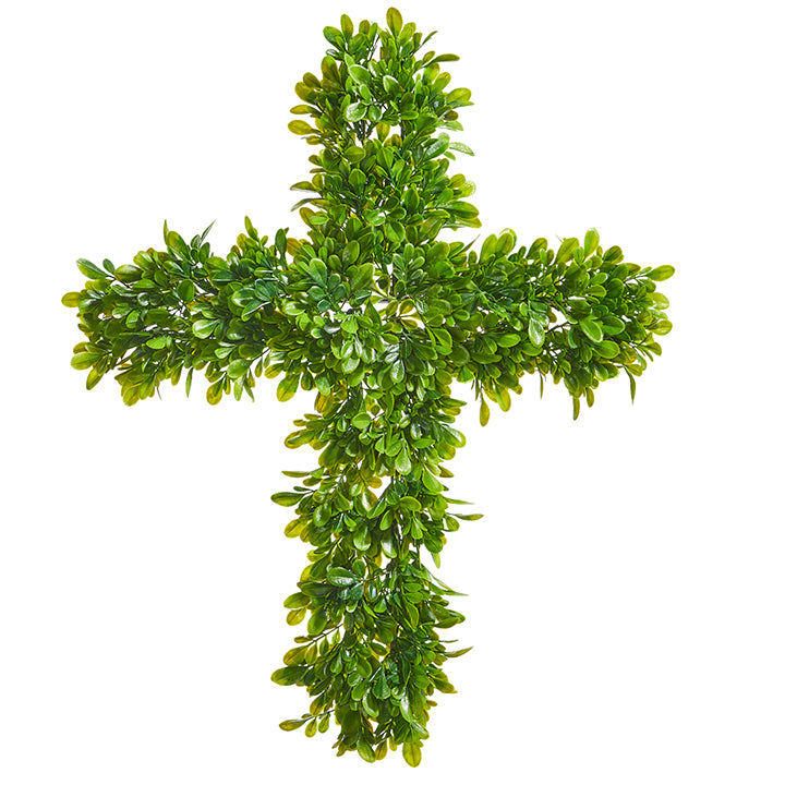 24" Boxwood Cross