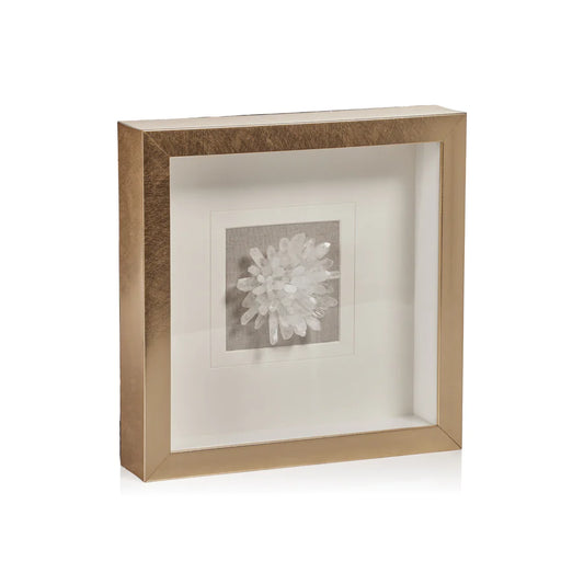 Gold Framed Crystal Flower