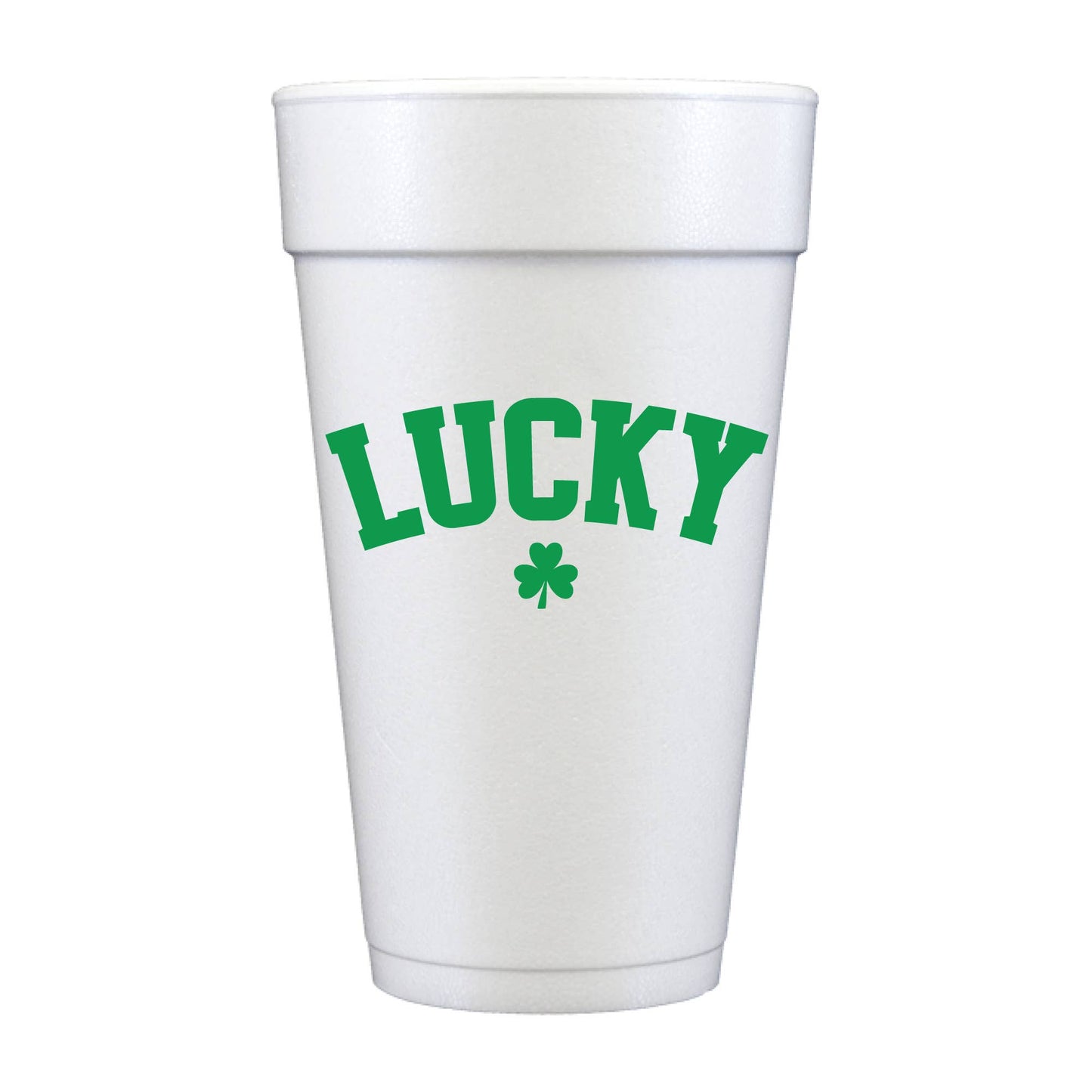 St. Patrick's Day Lucky Shamrock Foam Cups (Pack of 10)