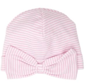 Bow Stripes Pink Hat